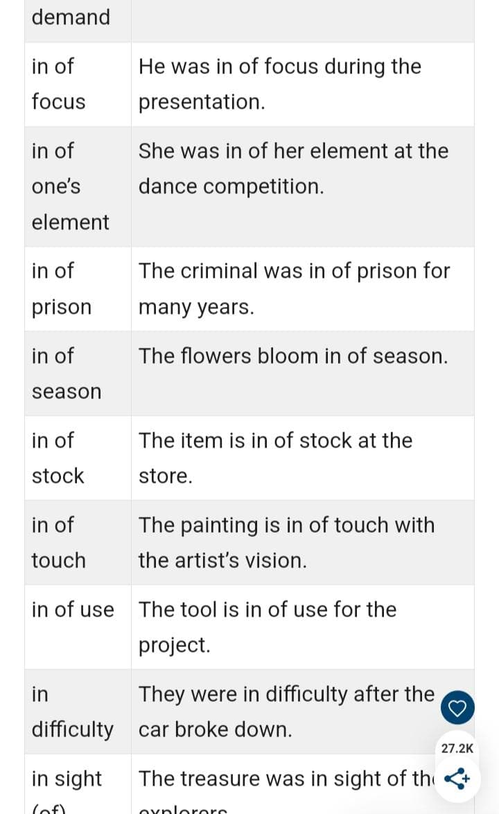 "In of prison"? Is this correct?